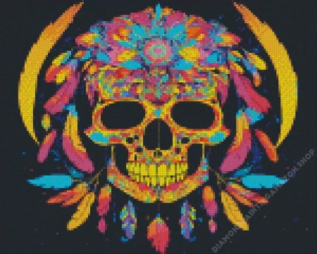 Aboriginal Skull Diamond Painting