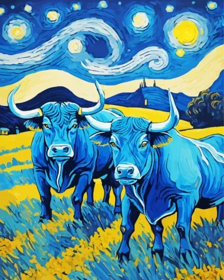 Abstract Art Cow Diamond Painting