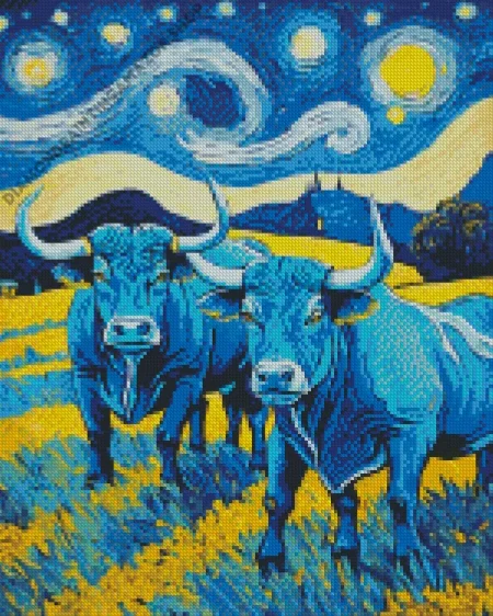 Abstract Art Cow Diamond Painting