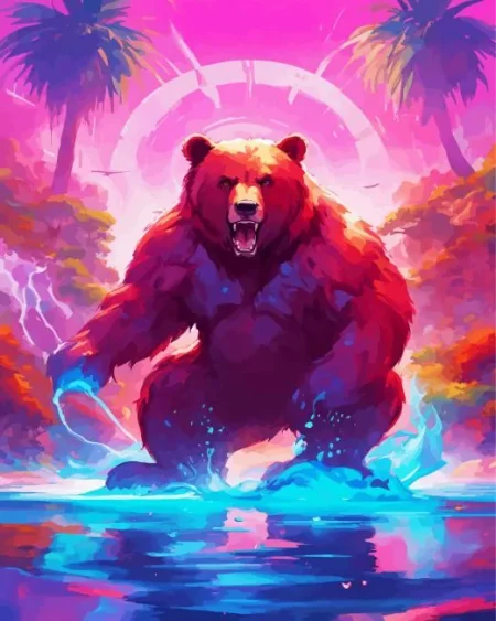 Abstract Bear Diamond Painting