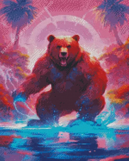 Abstract Bear Diamond Painting