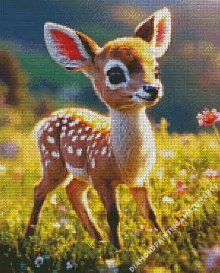 Baby Key Deer Diamond Painting