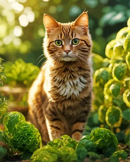 Green Eyed Cat Diamond Painting