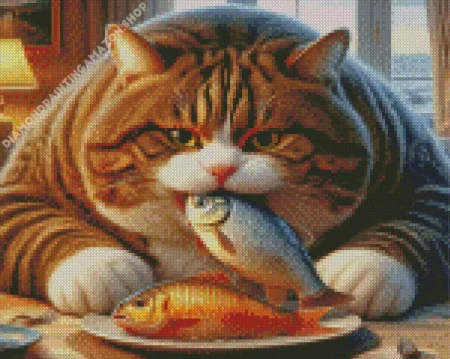 Big Fat Cat Diamond Painting