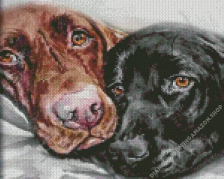 Chocolate Labradors Diamond Painting