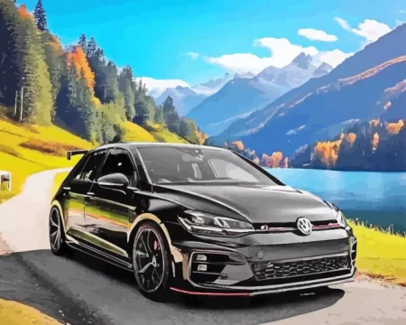 Golf Gti On Road Diamond Painting