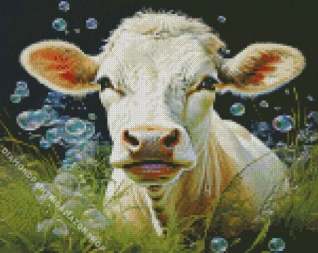 Cool Blonde Cow Diamond Painting