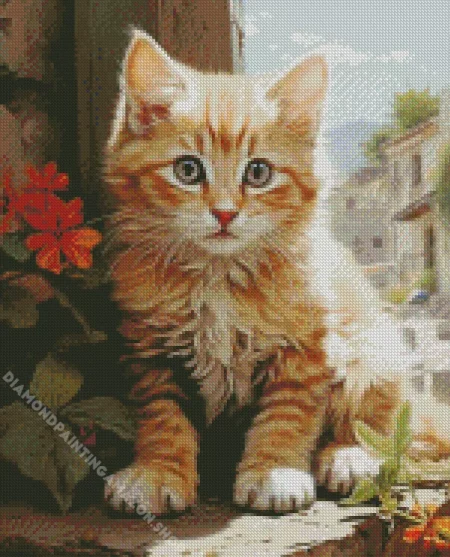 Blonde Kitten Diamond Painting