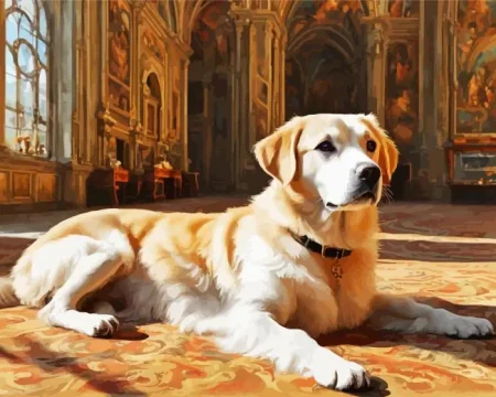Blonde Labrador Diamond Painting