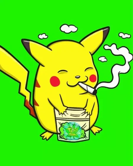 Pikachu Smoking Diamond Painting