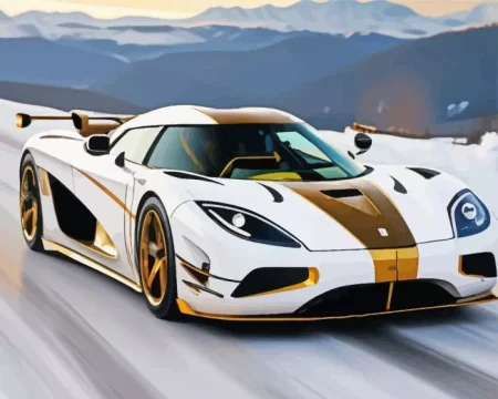 White Agera R Diamond Painting