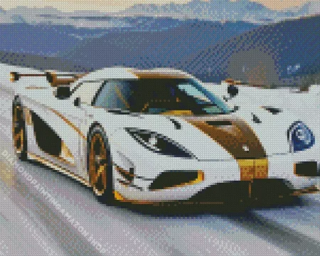White Agera R Diamond Painting