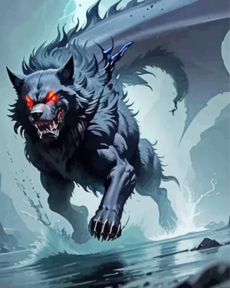 Demon Wolf Dragon Diamond Painting