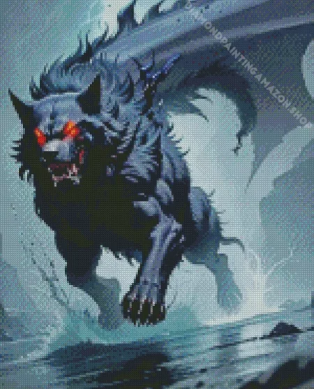 Demon Wolf Dragon Diamond Painting