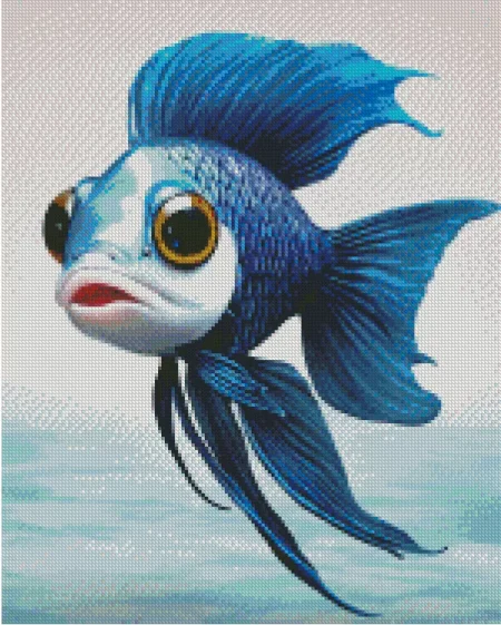 Blue Fish Art Diamond Painting
