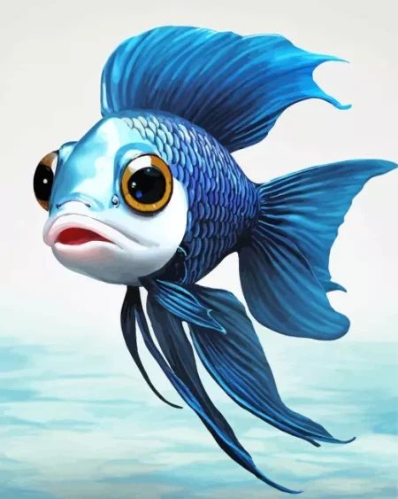 Blue Fish Art Diamond Painting