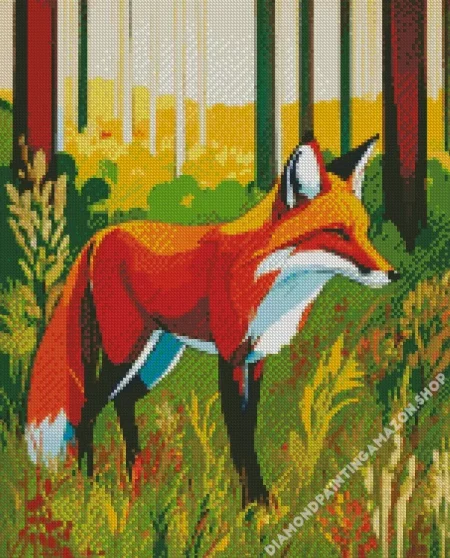 Aesthetic Fall Fox Diamond Painting