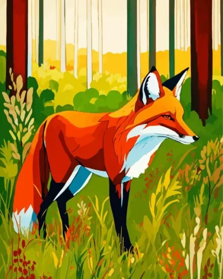 Aesthetic Fall Fox Diamond Painting