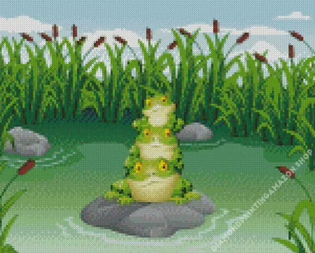 Frogs Stacked Diamond Painting