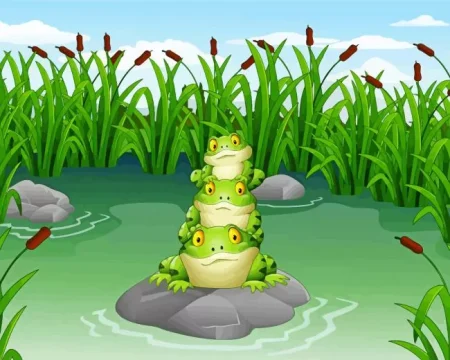 Frogs Stacked Diamond Painting