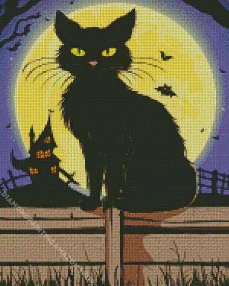 Moon Cat Diamond Painting