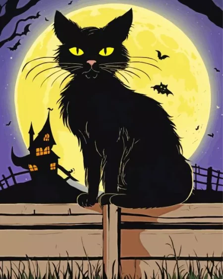 Moon Cat Diamond Painting