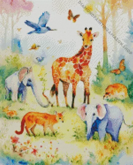 Animals Nursery Style Diamond Painting