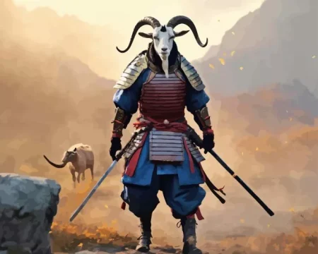 Armored Goat Diamond Painting