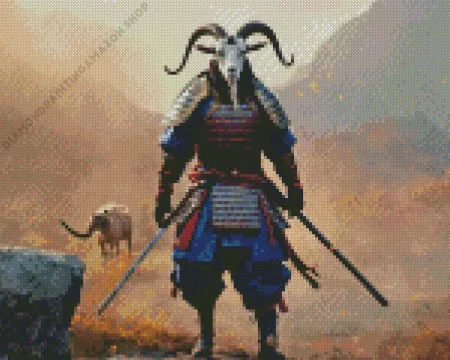 Armored Goat Diamond Painting