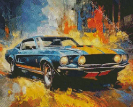 60s Mustang Art Diamond Painting