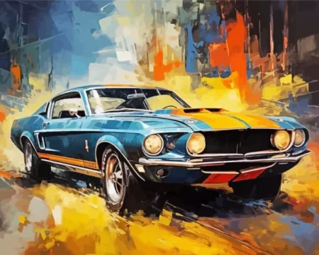 60s Mustang Art Diamond Painting