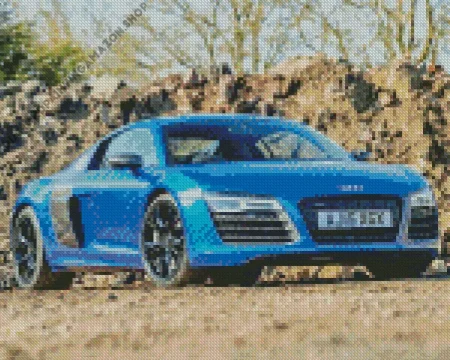 Blue Audi I8 Diamond Painting