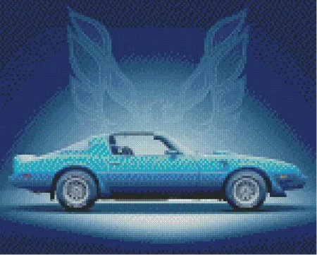 Blue Firebird Diamond Painting