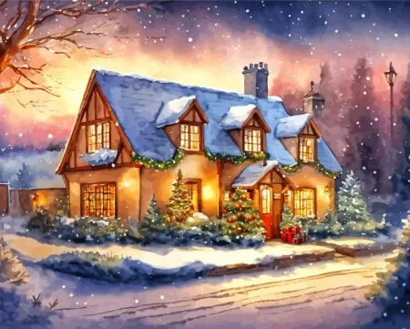 Christmas Farmhouse Diamond Painting