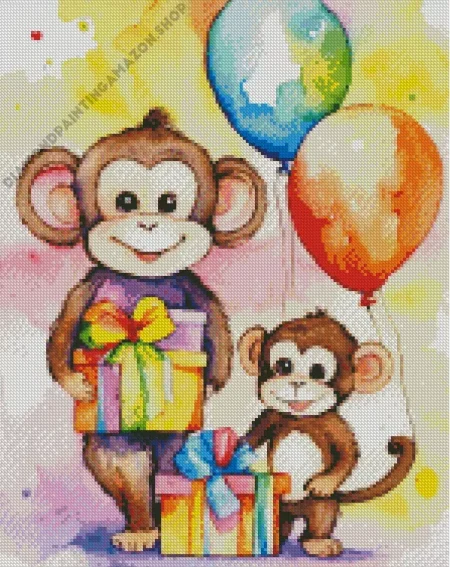 Cool Fun Monkeys Diamond Painting
