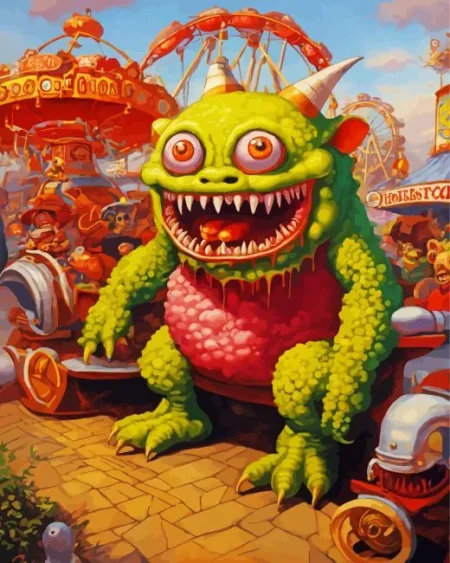 Cool Green Monster Diamond Painting