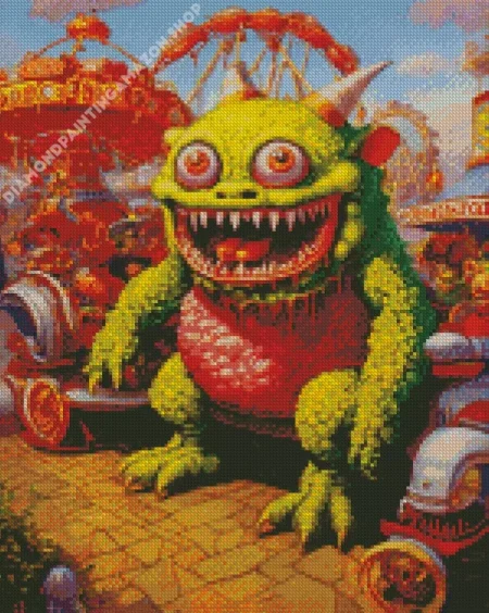 Cool Green Monster Diamond Painting