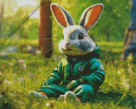 Cool Grey Hare Diamond Painting