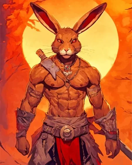 Evil Bunny Art Diamond Painting