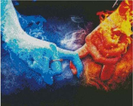 Fire And Ice Couple Diamond Painting