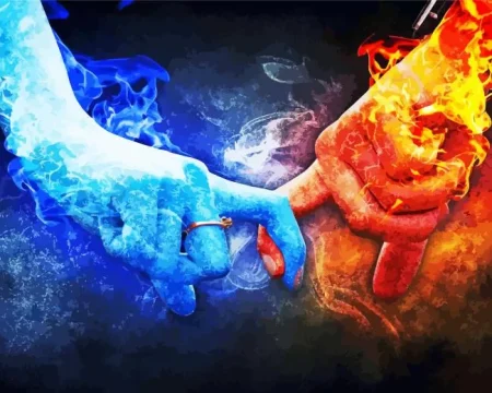 Fire And Ice Couple Diamond Painting