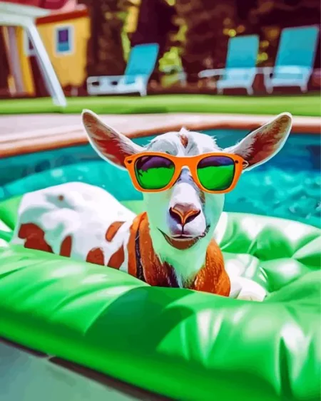 Goat With Sunglasses Diamond Painting