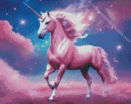 Pink Unicorn Diamond Painting
