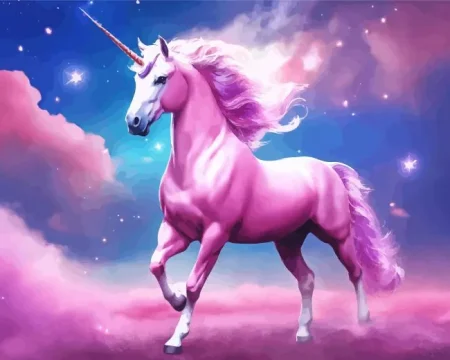 Pink Unicorn Diamond Painting