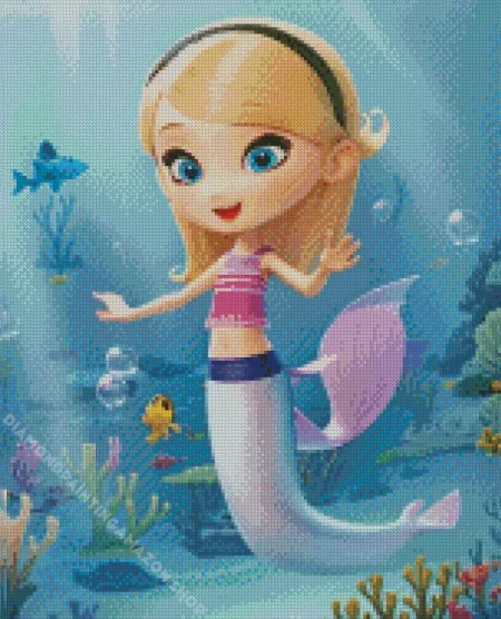 Blond Mermaid Diamond Painting