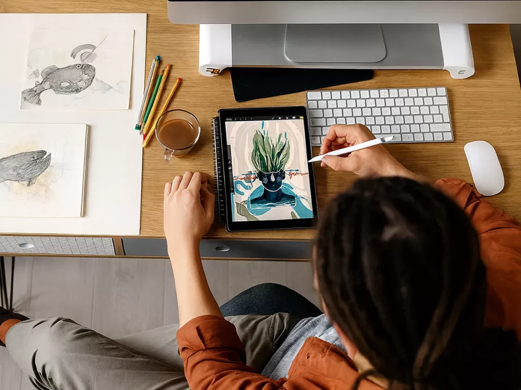 Drawing on a computer