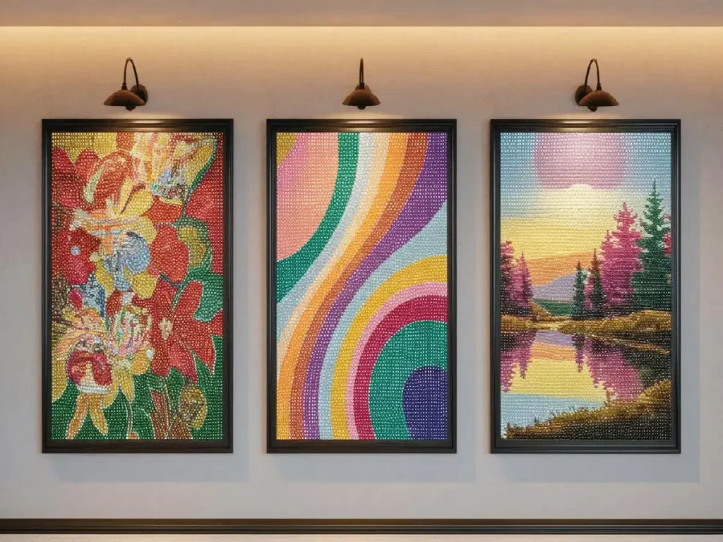 Make a gallery that changes: Diamond Painting Artwork