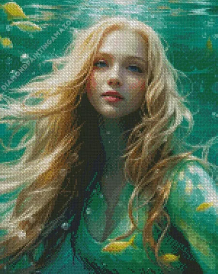 Blond Mermaid Underwater Diamond Painting