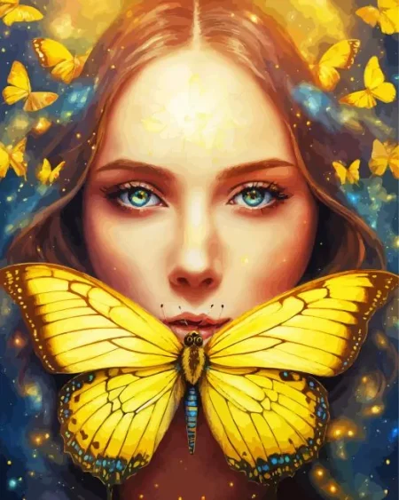 Face Art Butterfly Diamond Painting