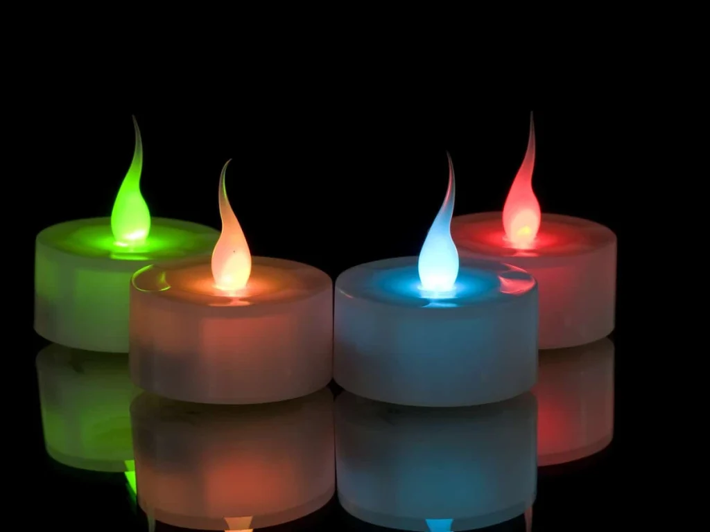 Safe “Candle” Jars with LED Tealights